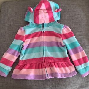 Baby girl zipper hoodie